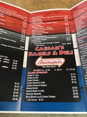 Caesar’s Bagels & Deli menu 6
